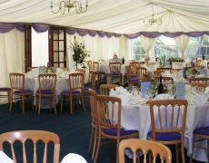 Large garden, perfect for wedding marquees.